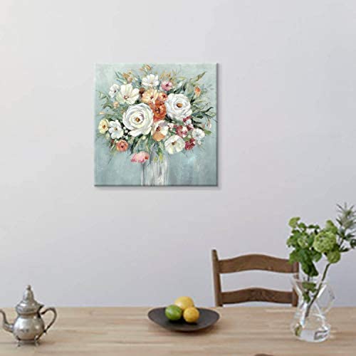 41BpYkR4cgL. AC  - Abstract Floral Wall Art Painting: Blooming Flower Artwork Canvas Picture for Living Room