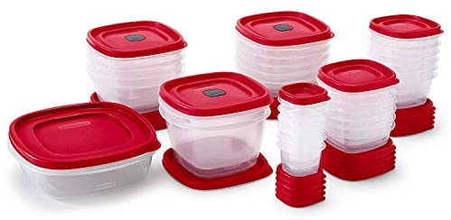 41LltmQAodL. AC  - Rubbermaid Easy Find Vented Lids Food Storage Containers, Set of 30 (60 Pieces Total), Racer Red
