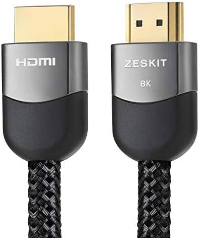 41RmSG7dWgL. AC  - Zeskit 8K Ultra HD High Speed 48Gpbs HDMI Cable 6.5ft, 8K60 4K120 144Hz eARC HDR10 4:4:4 HDCP 2.2 & 2.3 Compatible with Dolby Vision Xbox PS4 PS5 Apple TV 4K Roku Fire TV Switch Vizio Sony LG Samsung