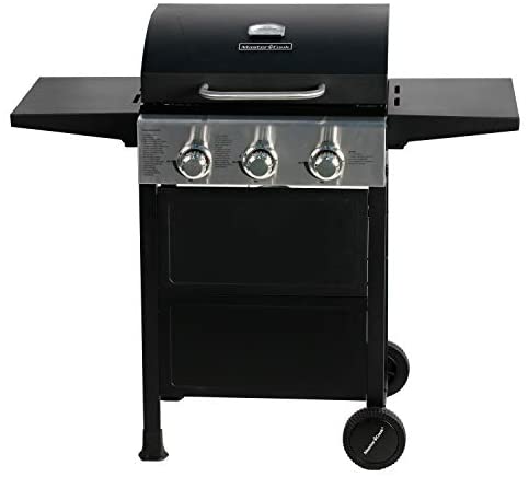 41YGn9rfMbL. AC  - MASTER COOK 3 Burner BBQ Propane Gas Grill, Stainless Steel 30,000 BTU Patio Garden Barbecue Grill with Two Foldable Shelves