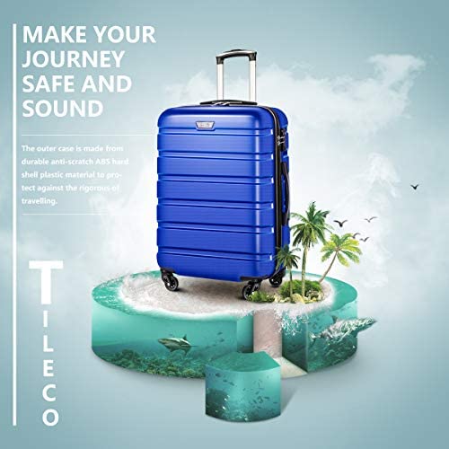 41iCnV7zDwL. AC  - COOLIFE Luggage 3 Piece Set Suitcase Spinner Hardshell Lightweight TSA Lock 4 Piece Set