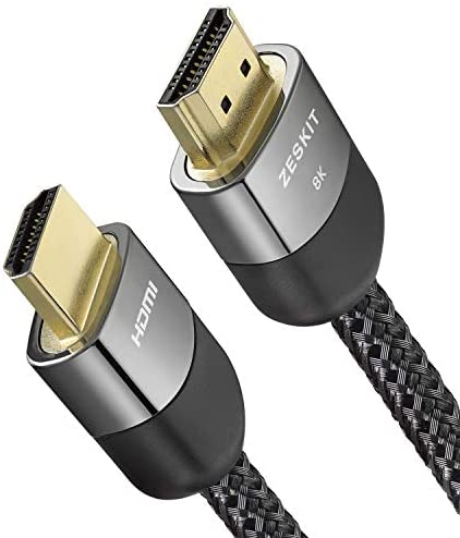 41y5sb5hLsL. AC  - Zeskit 8K Ultra HD High Speed 48Gpbs HDMI Cable 6.5ft, 8K60 4K120 144Hz eARC HDR10 4:4:4 HDCP 2.2 & 2.3 Compatible with Dolby Vision Xbox PS4 PS5 Apple TV 4K Roku Fire TV Switch Vizio Sony LG Samsung