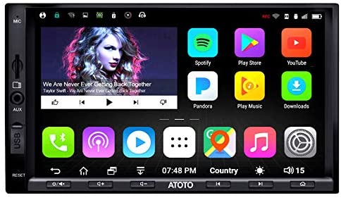 51i4FXEPgL. AC  - ATOTO A6 Double Din Android Car Navigation Stereo with Dual Bluetooth - Standard A6Y2710SB 1G/16G Car Entertainment Multimedia Radio,WiFi/BT Tethering Internet,Support 256G SD &More