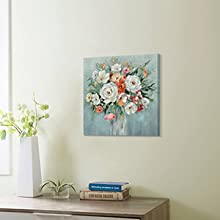 83168c42 cc3e 4b85 9c21 be7163b5d1c0.  CR0,0,300,300 PT0 SX220 V1    - Abstract Floral Wall Art Painting: Blooming Flower Artwork Canvas Picture for Living Room