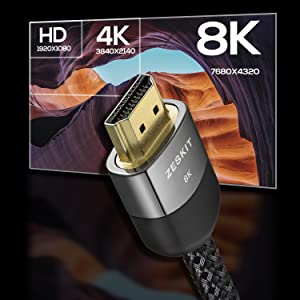 b4e634b8 d248 4173 ab9d f23d862d670a.  CR0,0,1500,1500 PT0 SX300 V1    - Zeskit 8K Ultra HD High Speed 48Gpbs HDMI Cable 6.5ft, 8K60 4K120 144Hz eARC HDR10 4:4:4 HDCP 2.2 & 2.3 Compatible with Dolby Vision Xbox PS4 PS5 Apple TV 4K Roku Fire TV Switch Vizio Sony LG Samsung