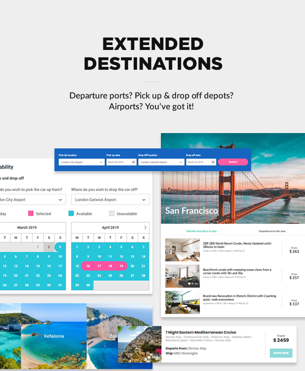 destinations - Book Your Travel - Online Booking WordPress Theme