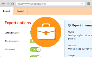 feature export - Shoppica – Premium OpenCart Theme