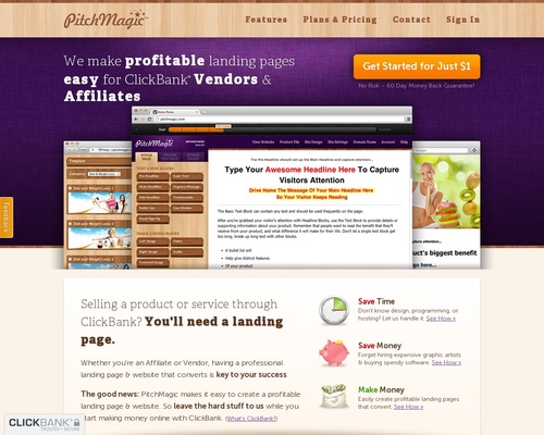 pitchmagic x400 thumb - PitchMagic - ClickBank Landing Pages &amp; Websites Made Easy