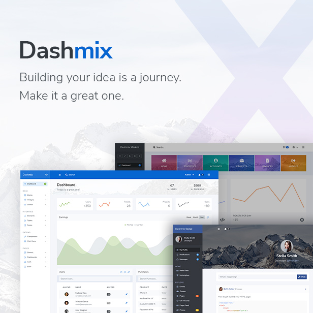 promo 1 - Dashmix - Bootstrap 4 Admin Dashboard Template & Laravel 7 Starter Kit