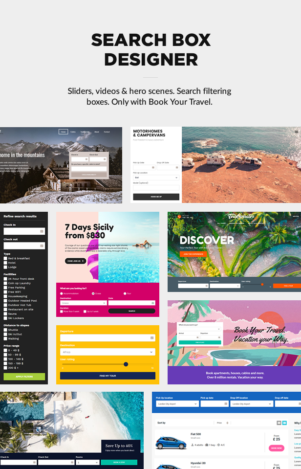 search box designer - Book Your Travel - Online Booking WordPress Theme