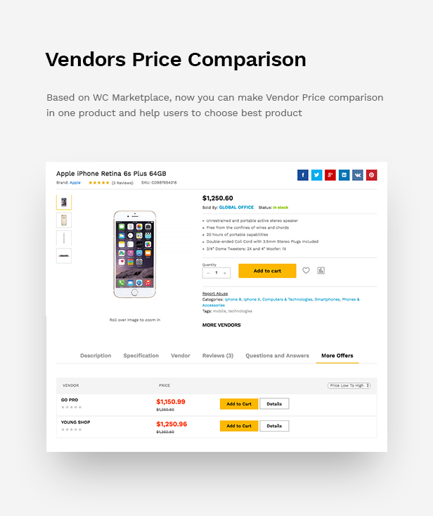 vendor comparison - Martfury - WooCommerce Marketplace WordPress Theme