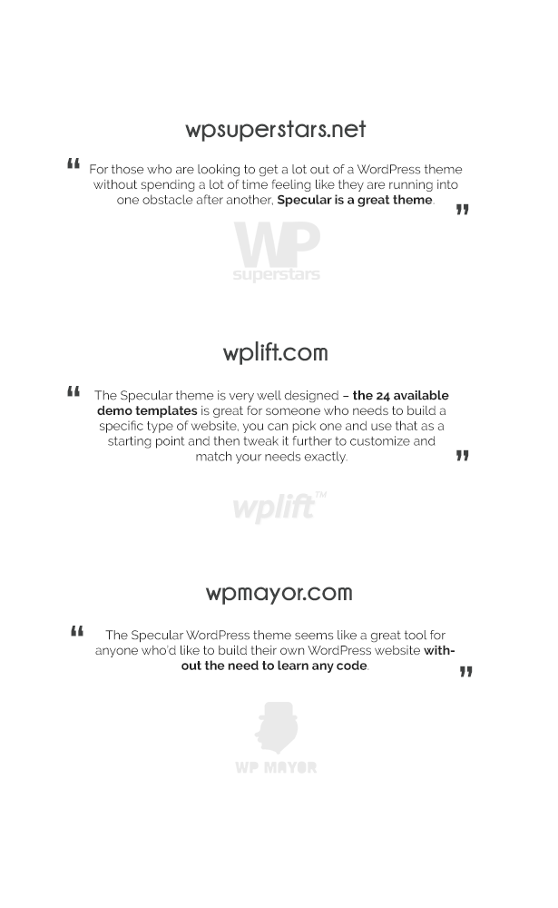 wp testimonials - Specular - Business WordPress Multi-Purpose