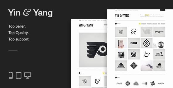 Yin & Yang: Clean & Interactive WordPress Portfolio Theme