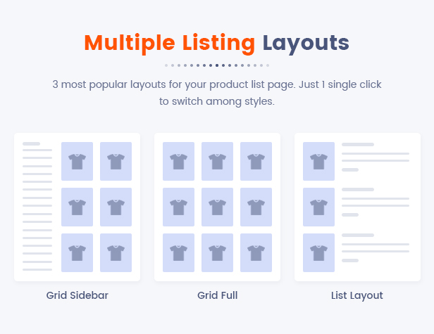 13 Multiple Listing Layouts - Market - Premium Responsive Magento 2 and 1.9 Store Theme with Mobile-Specific Layout (23 HomePages)