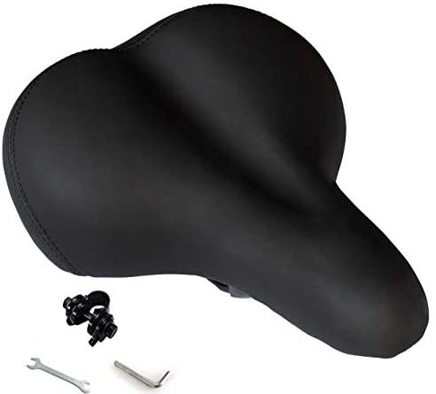 1605095995 31BgJVsUhBL. AC  492x445 - OXYVAN Bike Seat Most Comfortable Universal Replacement Bicycle Seat Cushion Dual Shock Absorbing Ball Wide Bicycle Saddle for Men Women
