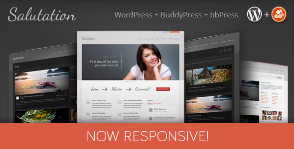 Salutation Responsive WordPress + BuddyPress Theme