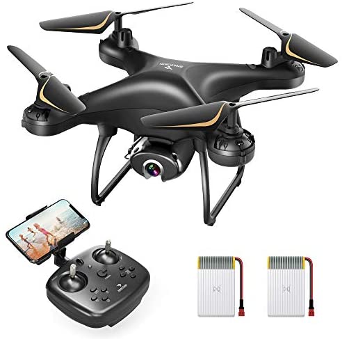 SNAPTAIN SP650 1080P Drone with Camera for Adults 1080P HD Live Video Camera Drone for Beginners w/Voice Control, Gesture Control, Circle Fly, High-Speed Rotation, Altitude Hold, Headless Mode