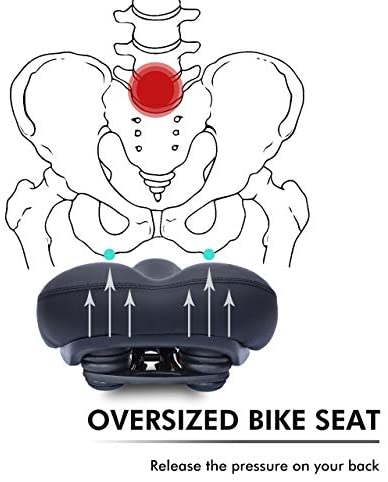 41hXSAADOzL. AC  - OXYVAN Bike Seat Most Comfortable Universal Replacement Bicycle Seat Cushion Dual Shock Absorbing Ball Wide Bicycle Saddle for Men Women