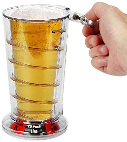 41tL CYokkL. AC  - Barbuzzo Pinball Pint Glass - Play This Iconic Arcade Game While You Down A Pint - Always Be the Life of the Party With the Newest Drinking Game in Town