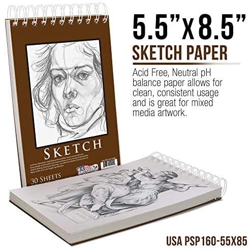 51E CqBMeGL. AC  - US Art Supply 20 Piece Artist Drawing, Sketch and Painting - Paper and Brush Accessory Pack