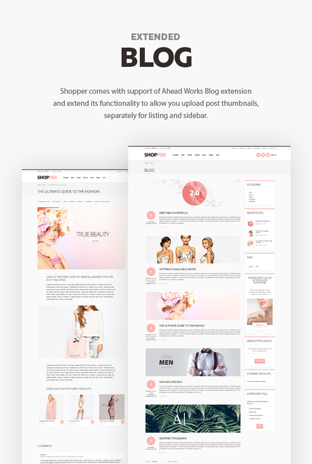 shopper theme features