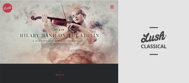 marketing lush classical - Lush - Music Band & Musician WordPress Theme
