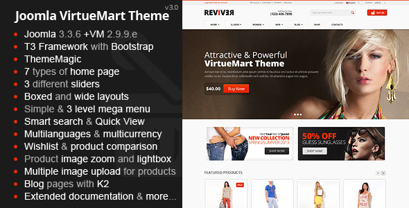 reviver vm - Reviver - Responsive Multipurpose VirtueMart Theme