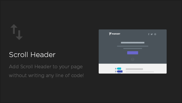 scroll header - MEGAPACK – Marketing HTML Landing Pages Pack + PixFort Page Builder Access