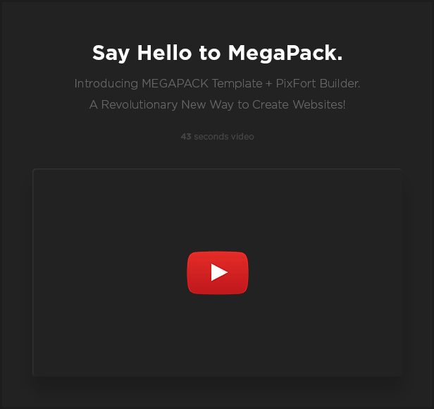 video - MEGAPACK – Marketing HTML Landing Pages Pack + PixFort Page Builder Access