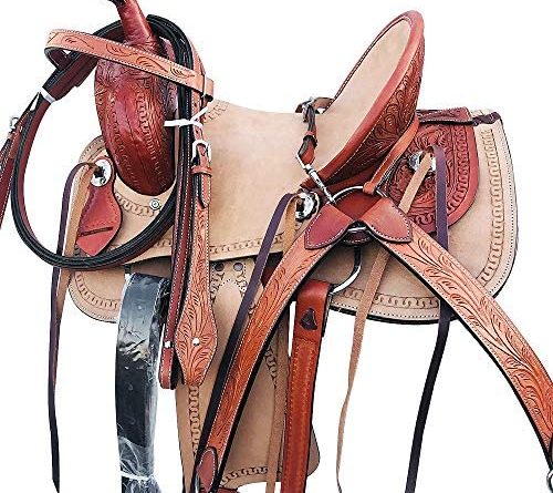 1607229283 51bds4fZr3L. AC  500x445 - Western Horse Saddle Roping Trail Pleasure Child Youth Leather Tack