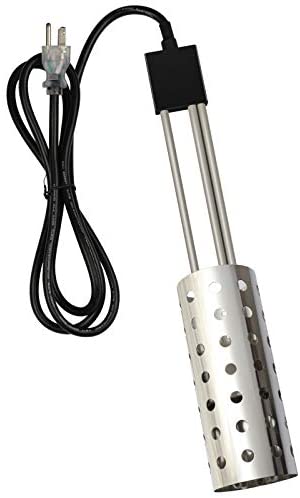 Electric Portable Bucket Heater, Gesail UL-Listed Immersion Heater With 304 Stainless-steel Guard, Submersible Bucket water Heater With Thermostat and Auto Shutoff Protection