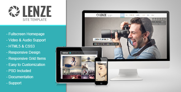 Lenze – Portfolio Photography HTML Template