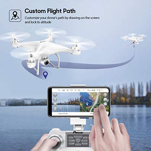 41Yrrz+VEkL. AC  - Potensic T25 GPS Drone, FPV RC Drone with Camera 1080P HD WiFi Live Video, Auto Return Home, Altitude Hold, Follow Me, 2 Batteries and Carrying Case