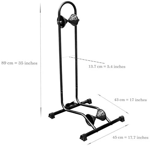 41zK0MYy2RL. AC  - BIKEHAND Bicycle Floor Type Parking Rack Stand - for Mountain and Road Bike Indoor Outdoor Nook Garage Storage - for Fat Tire
