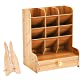 4d696dd1 f703 447b ab92 b0cf87ce630d.  CR0,0,300,300 PT0 SX80 V1    - Marbrasse Wooden Desk Organizer, Multi-Functional DIY Pen Holder Box, Desktop Stationary, Easy Assembly ,Home Office Supply Storage Rack with Drawer (B11-Cherry Color)