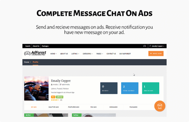 messaging - AdForest - Classified Ads WordPress Theme