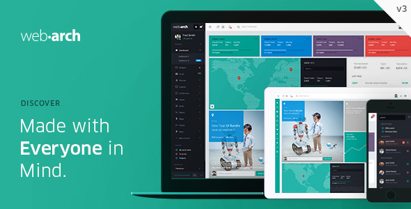 preview.  large preview - Webarch - Responsive Admin Dashboard Template