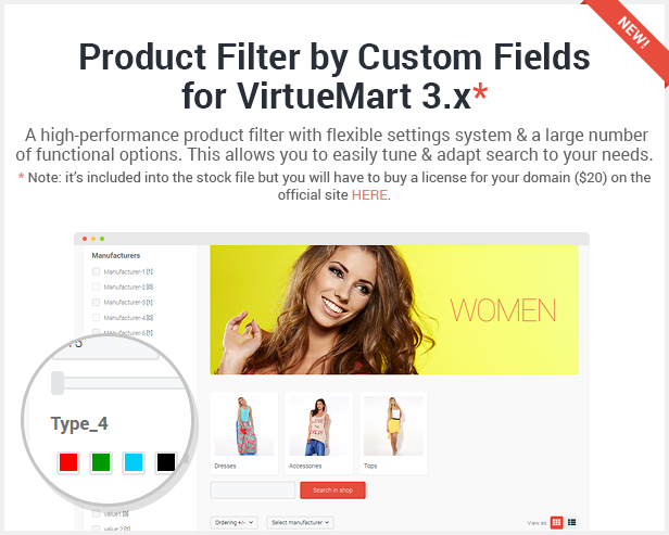 product filter - Flatastic Responsive Multipurpose VirtueMart Theme