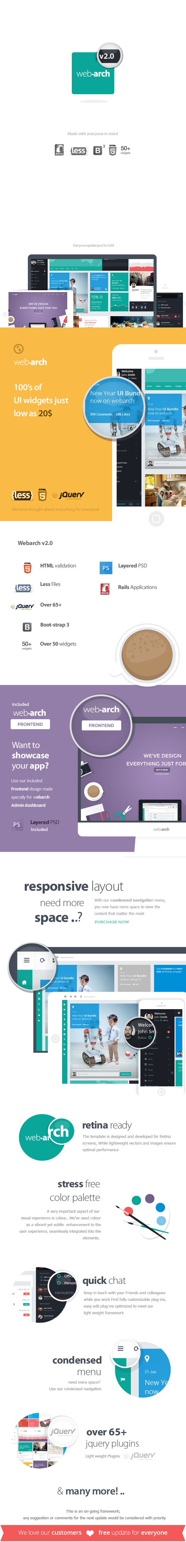 representaion - Webarch - Responsive Admin Dashboard Template