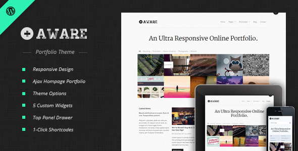 Aware – Responsive WordPress Portfolio Theme