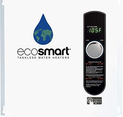 1609536570 41C6Q3PNlML. AC  470x445 - EcoSmart ECO 27 Electric Tankless Water Heater, 27 KW at 240 Volts, 112.5 Amps with Patented Self Modulating Technology,White