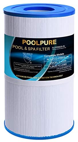 41UPCihJoUL. AC  - POOLPURE Spa Filter Replaces Pleatco PRB35-IN, Unicel C-4335, Guardian 409-219, Filbur FC-2385, 03FIL1300, 17-2482, 25393, 303557, 817-3501, R173431, 35 sq.ft, 5 X 9 Drop in Hot Tub Filter, 1 Pack