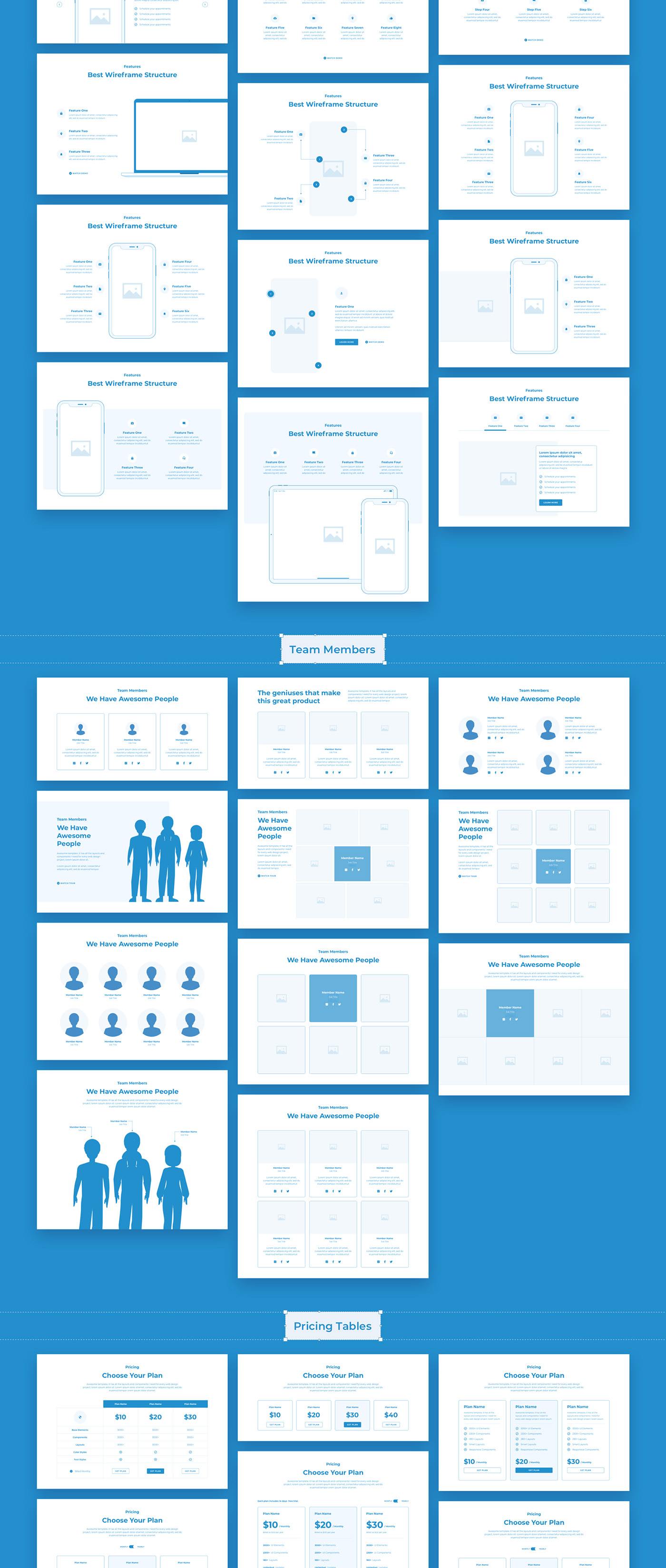 Wireland - Wireframe Library for Web Design Projects - Sketch Template - 5