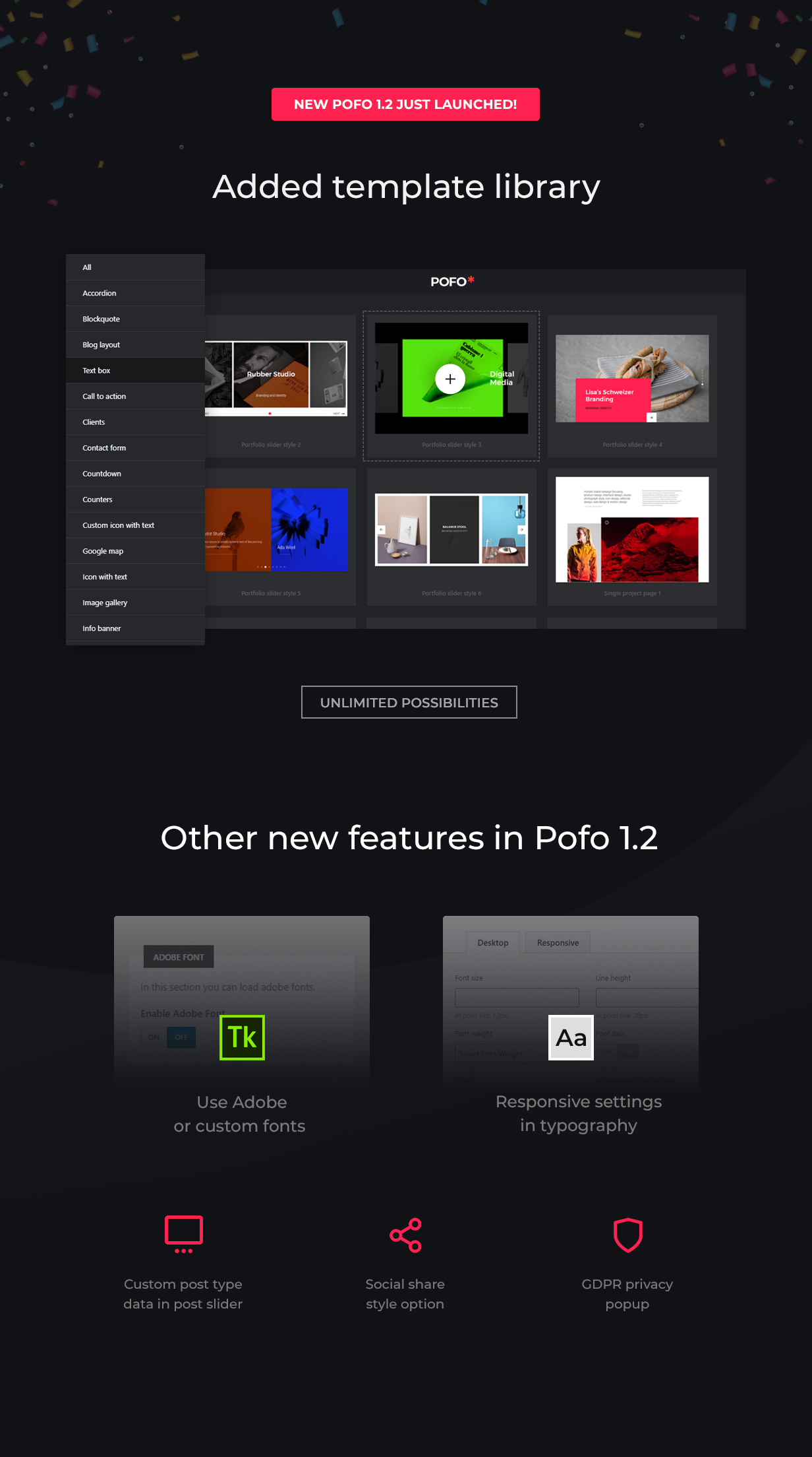 pofo wordpress update 1.2 - Pofo - Creative Portfolio and Blog WordPress Theme