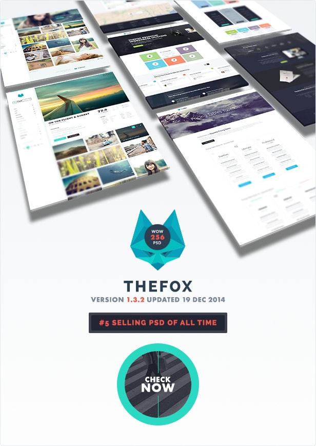 the best psd template - thefox psd - version 1.3.2 - 19 Dec, 2014