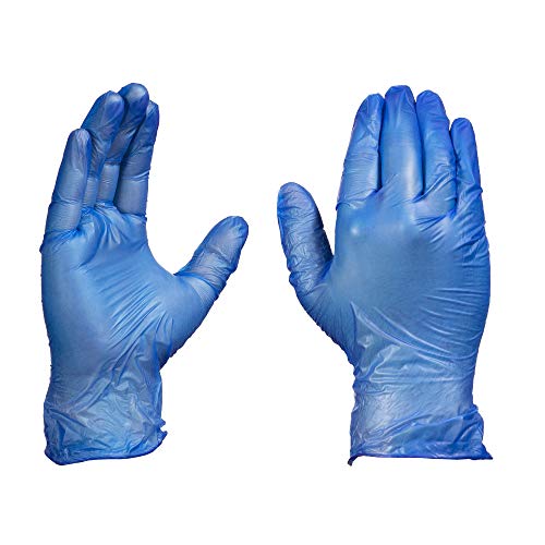 4163FsXVRAL - GLOVEWORKS Blue Vinyl Industrial Gloves, Box of 100, 3 Mil, Size Large, Latex Free, Powder Free, Food Safe, Disposable, Non-Sterile, IVBPF46100-BX