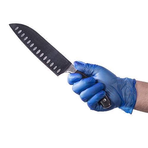 41YcHFNNGUL - GLOVEWORKS Blue Vinyl Industrial Gloves, Box of 100, 3 Mil, Size Large, Latex Free, Powder Free, Food Safe, Disposable, Non-Sterile, IVBPF46100-BX
