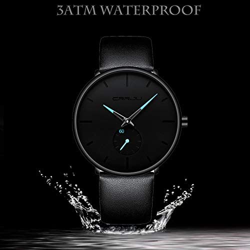 41mwTtzTTiL. AC  - Mens Watches Ultra-Thin Minimalist Waterproof-Fashion Wrist Watch for Men Unisex Dress with Leather Band