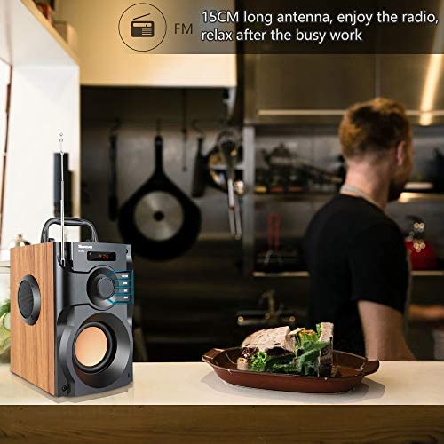 51DC1QLI4eL. AC  - Portable Bluetooth Speaker Wireless Subwoofer Stereo Bass Speakers Outdoor Powerful Speaker Support Remote Control FM Radio for Home Party, Travel, Camping, Indoor