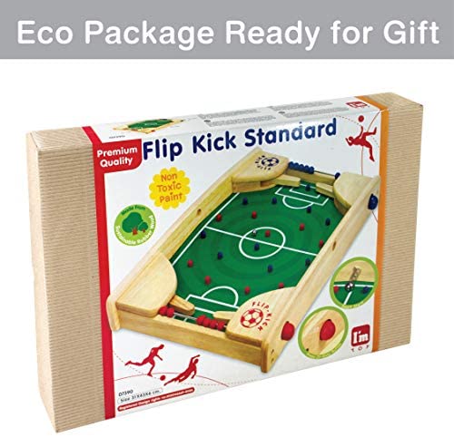 51DhvOtmjwL. AC  - Flipkick: Wooden Tabletop Football/Soccer Pinball Games, Indoor Portable Sport Table Board for Kids and Family